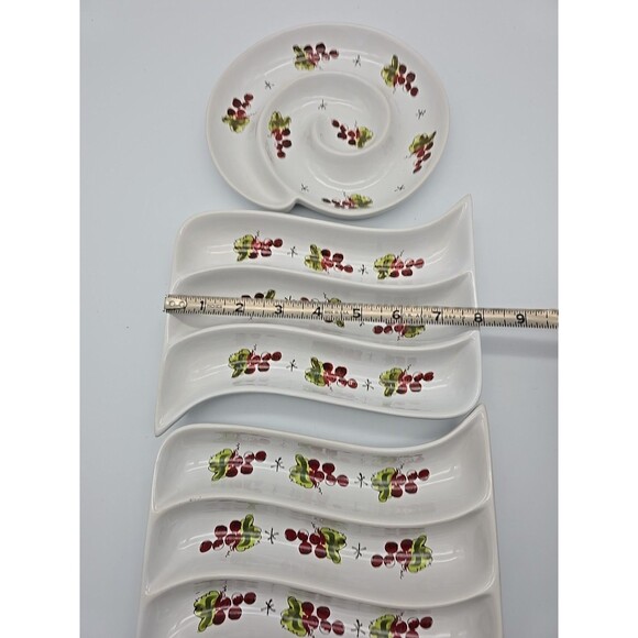 California Pantry Divided Serving Dishes by Julia Junkin 2 Rectangular 1 Round - Picture 4 of 8